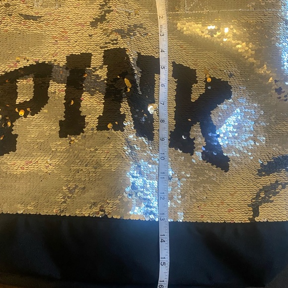 PINK Sequin Tote Bag - Silver and Black - Picture 8 of 9